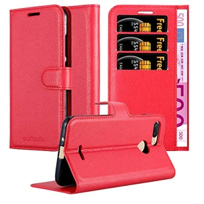Immagine di Cadorabo Custodia Libro per Xiaomi RedMi 6 in ROSSO CARMINIO con Vani di Carte, Funzione Stand e Chiusura Magnetica Portafoglio Cover Case Wallet Book Etui Protezione