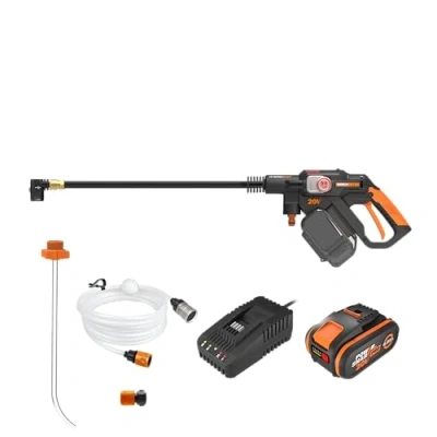 Immagine di Hydroshot 20 V Max Idropulitrice a batteria WORX Nitro PowerShare Pulizia terrazze e lavaggio auto max. 56 bar 220L/H Include da 4,0 Ah caricatore WG633E