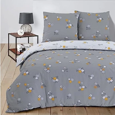 Immagine di VISION Parure copripiumino reversibile Leyla 200 x cm con 2 federe assortite 65 100% cotone