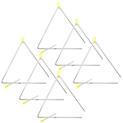 Immagine di TIGER TRI28 6 MT Strumenti triangolari Samba da 30,5 cm Triangoli in acciaio resistenti con attacco metallo, ideali per scuola, banda o uso domestico, confezione