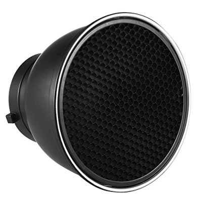 Immagine di Riflettore standard circa 18 cm, diffusore, paralume, con griglia a nido d&#039;ape 60 per luce stroboscopica Bowens Mount Studio Speedlite, venduto da Andoer