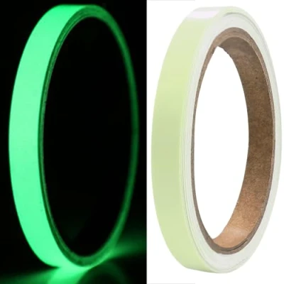 Immagine di 1 Rotolo Adesivi Fluorescenti,Fluorescente,Nastro Fluorescente Adesivo,Nastro Fluorescente,Nastro Adesivo Fluorescente,per L&#039;utilizzo su Palchi,Scale,Corridoi,Segnali di Uscita,5m * 10mm(Verde)