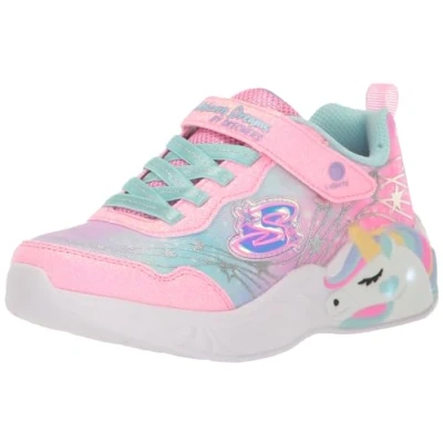 Immagine di Skechers Unicorn Dreams Sneakers basse per bambini, Taglia: 30, Pink sparkle/turquoise Tessuto