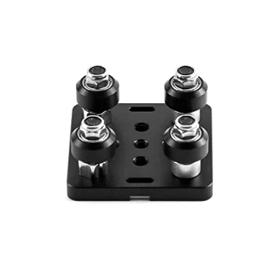 Immagine di TUZUK Mini V Gantry Bar Plate con ruota per scanalatura a Profilo in alluminio Accessori stampanti 3D Kit di parti CNC Kossel Nema 23 Black Wheel