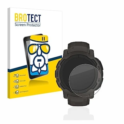 Immagine di brotect Pellicola Protettiva Vetro per Garmin Instinct 2/2 Solar Protezione Schermo [Durezza Estrema 9H, Chiaro]