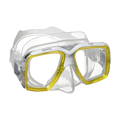 Immagine di Mares Ray, Maschera Snorkeling Adulto Unisex, Giallo Trasparente/Trasparente