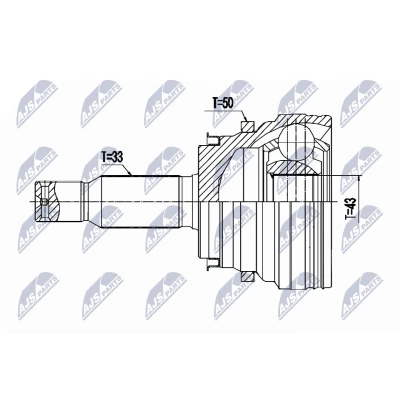 Immagine di NTY NPZ MS 064 Kit Giunto Omocinetico Assale posteriore