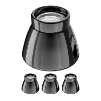 Immagine di ledscom.de 4 pezzi Plafoniera/porta lampada MINZ, porcellana, nero lucido, 1x E27 max. 300W