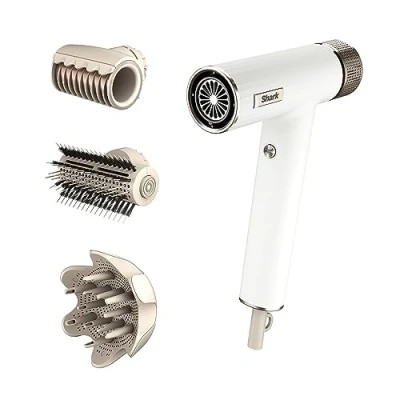 Immagine di Shark SpeedStyle Asciugacapelli a Ioni e RapidGloss Finisher con Custodia da Viaggio, 5 Styler, Asciugatura Veloce Senza Danni Calore, Riduce l&#039;Effetto Crespo, er Tutti i Tipi di Capelli HD352EU
