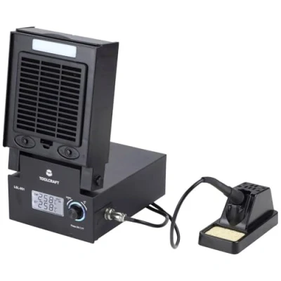 Immagine di TOOLCRAFT LSL 951 Stazione di saldatura con illuminazione LED ed aspira fumi digitale 80 W 160 480 C