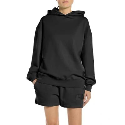 Immagine di Replay Felpa con cappuccio in cotone da donna , nera (Black 098), S