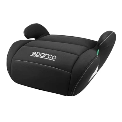 Immagine di Sparco Rialzo per seggiolino auto bambini Nero i Size e bambine. Approvato ECE R129/03 125 150 cm. Con rivestimento lavabile di 3 Realizzato in ABS ad alta resistenza