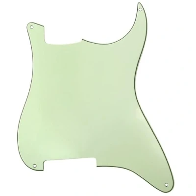 Immagine di Musiclily 4 Fori Stratocaster Pickguard Chitarra Battipenna Blanks Materiale per Strat Style Custom, 3 strati Mint