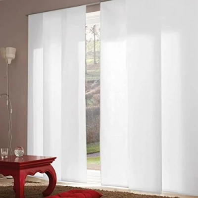 Immagine di MADECOSTORE Pannello giapponese setacciante a rete, 50 cm, bianco perla, lunghezza x altezza 250 cm