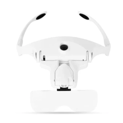Immagine di Candeon Lente Ingrandimento per Testa Con Luce LED, Di Illuminata Fascia, Occhiali Professionali Mani Libere Auricolare 5 Lenti, 1.0 3.5X