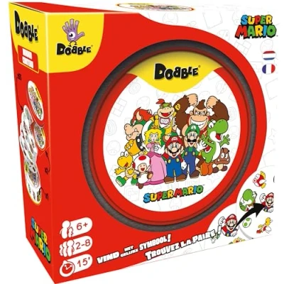 Immagine di Asmodee Dobble: Super Mario Giochi Da tavolo di carte Gioco Bambini, Adulti e Famiglia Velocità Osservazione 6 Anni 2 a 8 Giocatori 15 Min Versione multilingue