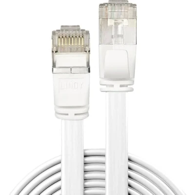 Immagine di LINDY 47540 RJ45 cavo di rete, patch CAT 6A U/FTP 0.30 m Bianco con protezione 1 pz.