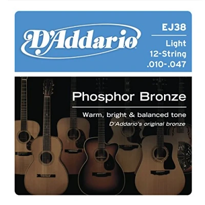 Immagine di D&#039;Addario Corde Chitarra Acustica per EJ38 Set Ej Phosphor Brz Rnd Wnd, 10 47