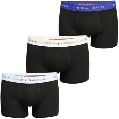 Immagine di Tommy Hilfiger 3P WB Trunk Um0Um02763, Boxer, Uomo, Rosso (Vsl Blu/Lght CST/WDG Blu), XXL