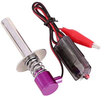 Immagine di Drfeify Accenditore per Auto RC, Avviamento con Candela a Incandescenza Elettronica 6V 24V Adatto Motore RC(Viola)