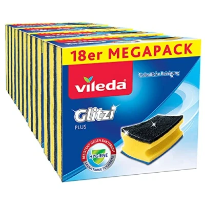 Immagine di Vileda Glitter Plus Pulitore per topi con effetto anti batterico, assorbente (18 pezzi)