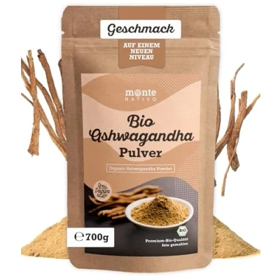 Immagine di Ashwagandha in Polvere Monte Nativo 700g Radice Macinata Ginseng Indiano Ciliegia d&#039;Inverno Withania Somnifera Biologico Testato Laboratorio