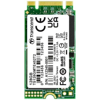 Immagine di Transcend MTE452T2 128 GB M.2 PCIe NVMe SSD 2242 3.0 x2 Industrial TS128GMTE452T2