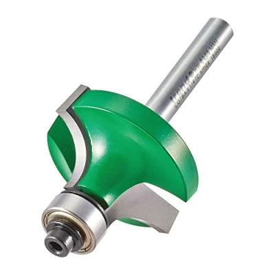 Immagine di Trend C078AX1/4TC Craft Pro Fresa per fresa, con gambo da 1/4&quot;, diametro 31,7 mm, raggio di 11 cuscinetti 9,5 mm e 12 in carburo tungsteno, punta tungsteno