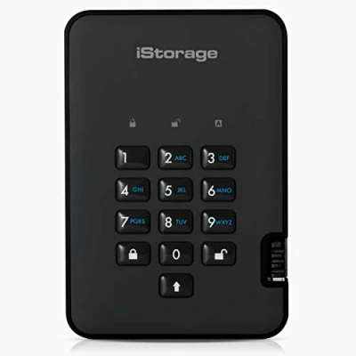 Immagine di iStorage diskAshur2 SSD 4TB Nero Unità a stato solido portatile sicura Protetta da password, resistente alla polvere e all&#039;acqua, portatile, crittografia hardware USB 3.1 IS DA2 256 4000 B