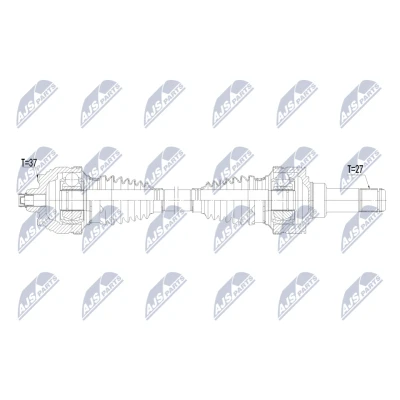 Immagine di NTY NPW BM 235 Albero motore / Semiasse Assale posteriore Dx 768mm Trasmissione automatica