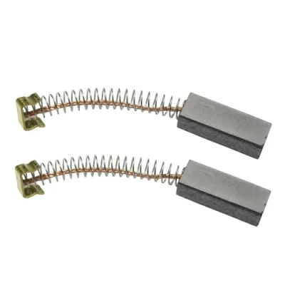 Immagine di 2 spazzole di carbone per motore, 23 mm x 9 6 mm, in carbonio con filo rame e staffa collegamento a U, sostituisce Kirby 107189 G1 G10 Sentria G2 G3 G4 G5 G6 G7