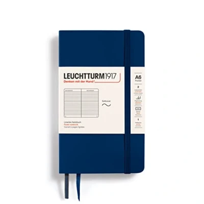 Immagine di LEUCHTTURM1917 349303 Taccuini Pocket (A6), Copertina morbida, 123 pagine numerate, Righe, Blue Mare