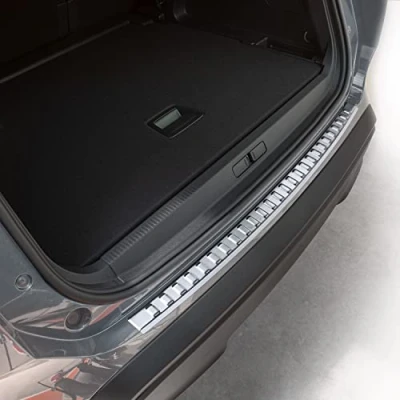 Immagine di teileplus24 L662 Protezione Paraurti Acciaio Inox per Citroen C5 Aircross 2018 con Bordo, Colore:Argento Spazzolato