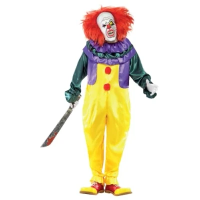 Immagine di SMIFFYS Costume Classico Horror Clown, Multicolore, con Tuta e Maschera