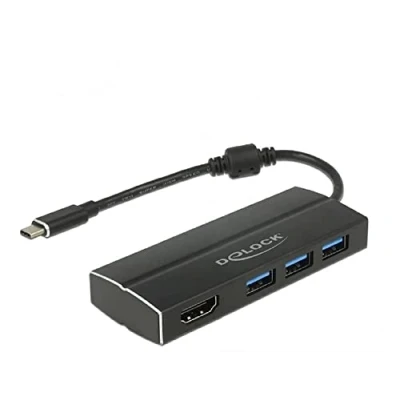 Immagine di Delock 63931 USB C® (USB 3.1) Multiport Hub Nero