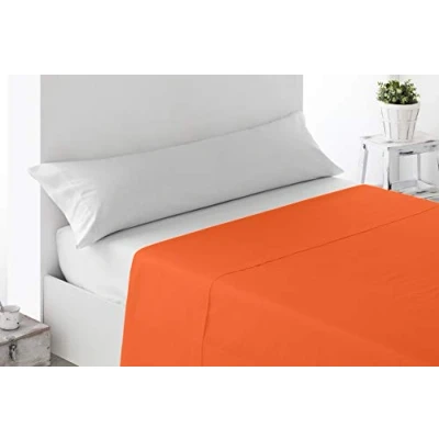 Immagine di Miracle Home. Lenzuolo sopra morbido e confortevole, 100% microfibra spazzolata, senza rughe anti peeling. 210 x 270. Letto da 135. Arancione