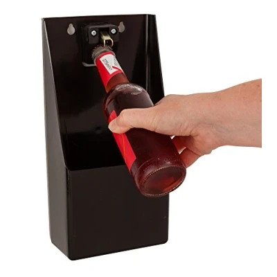Immagine di Beaumont Plastic TM PUB BAR STAND UP / APPREZZATORE A PARETE APERTO E Catcher, Nero, 30cm x 15.2cm 8.6 cm