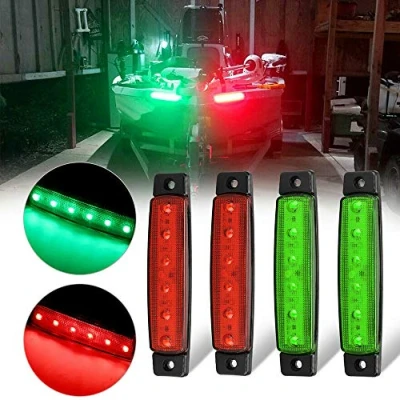 Immagine di GSRECY luci di navigazione a LED per imbarcazioni, poppa, marine, kayak poppa e prua barche Lights Port Starboard Light, Power Boat Skiff 12 V (confezione da 4)
