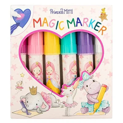Immagine di Depesche 12120 Prinzessin Princess Mimi, Set con 5 pennarelli e Una Penna Magica, per disegnare, Scrivere Decorare, Multicolore