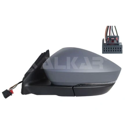 Immagine di Specchietto retrovisore esterno Alkar 9039771 Sx con la prima mano elettrico termico, convesso per veicolo guida a