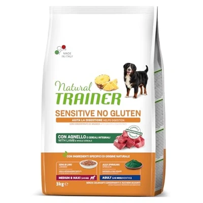 Immagine di Natural Trainer Sensitive Adult Medium/Maxi Monoproteico con Agnello Set %: 2 x 3 kg