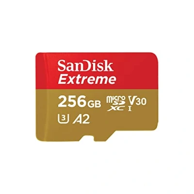Immagine di SanDisk Extreme Scheda microSDXC 256 GB Class 10, UHS I, v30 Video Speed antiurto, impermeabile