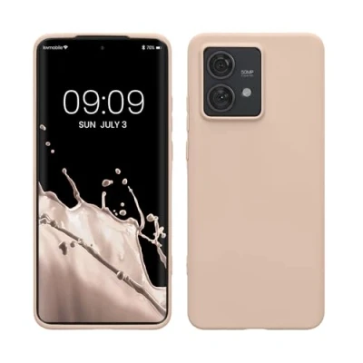 Immagine di kwmobile Custodia Compatibile con Motorola Edge 40 Neo Cover Back Case per Smartphone in Silicone TPU Protezione Gommata coconut swirl