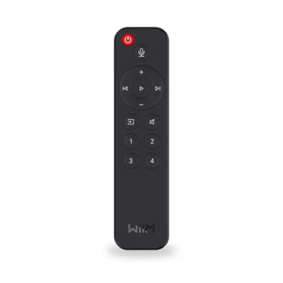 Immagine di WiiM Telecomando Vocale per Streamer Audio Mini e Pro, Premere parlare, 4 Pulsanti Musicali Preimpostati