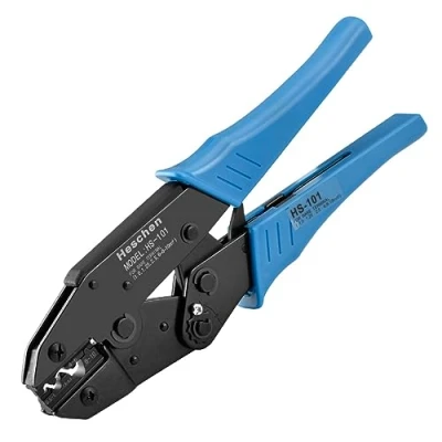 Immagine di Heschen Pinza per cricchetti a catena HS 101 Terminali cavi non isolati Strumenti crimpare Utilizzare 1,5 10 mm² (15 7 AWG) Blu