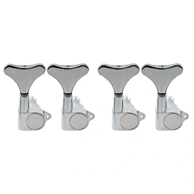 Immagine di Musiclily Set Bass Meccaniche in linea L4 per Basso Elettrico 4 Corde,Cromato