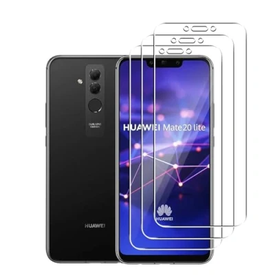 Immagine di Jinyunlai 3 Pezzi, Vetro Temperato per Huawei Mate 20 Lite, Pellicola Prottetiva Anti Graffio, Impronte, Senza Bolle, Durezza 9H, Ultra Trasparente, Resistente, proteggi schermo