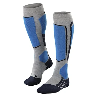 Immagine di Falke SK2 Intermediate WOOL Skiing Mediumstrong Cushioned Calzettoni, Donna, Taglia: 46 48, Light grey