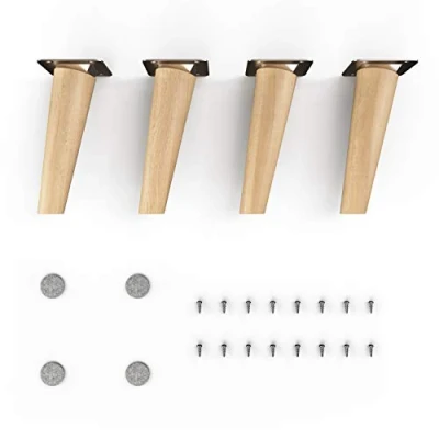 Immagine di gambe per mobili in legno sossai® Clif Round Finitura ad olio Altezza: 15 cm HMF2 rotondo, conico (design inclinato) Materiale: massello (faggio) sedie, tavoli, armadi