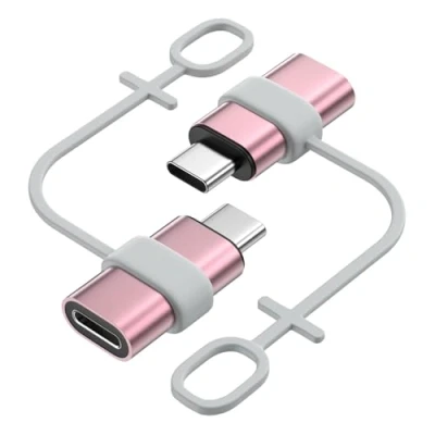 Immagine di MoKo Adattatore da Lightning a USB C per iPhone 15/16 Pro/16 PRO Max/16 Plus, 2PZ Supporto Ricarica/Trasferimento Dati, Non Auricolari/Audio/OTG, Rosa